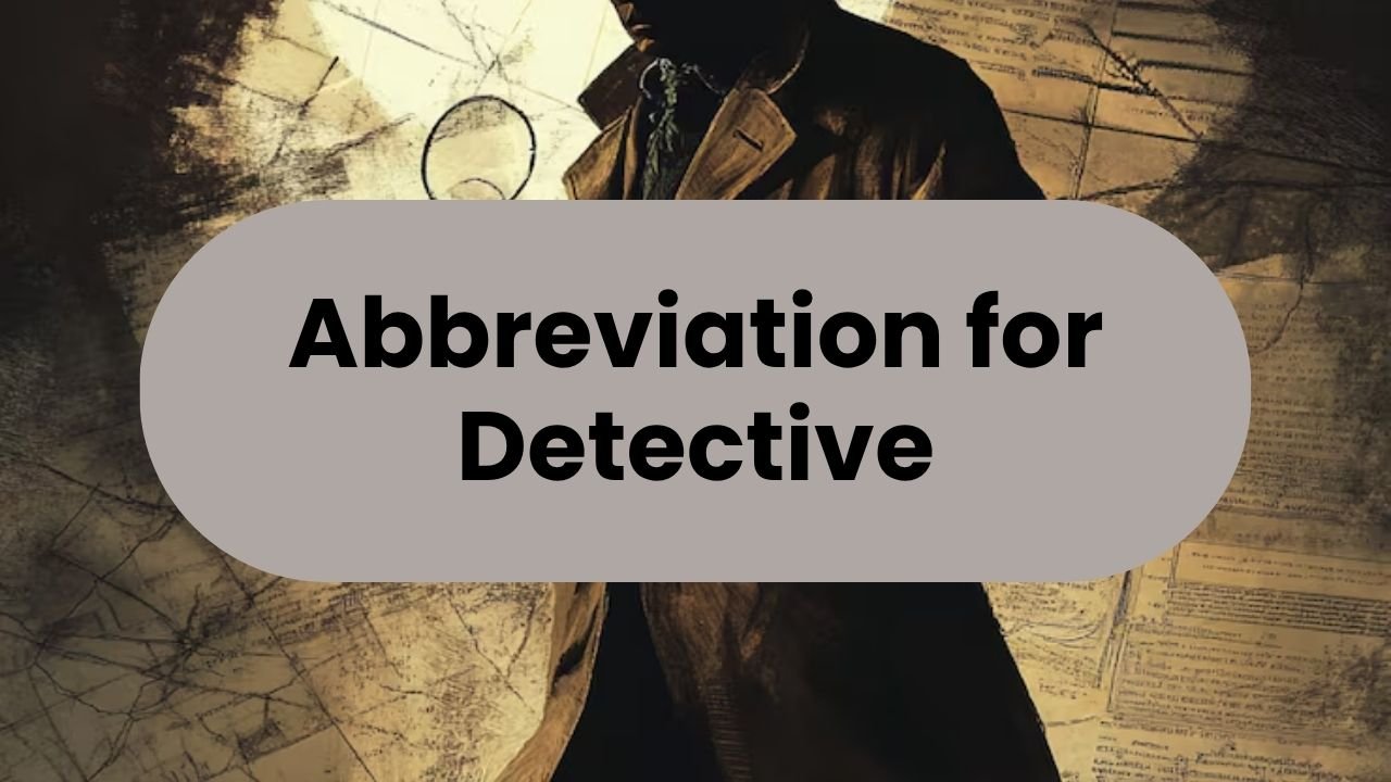 Abbreviation for Detective